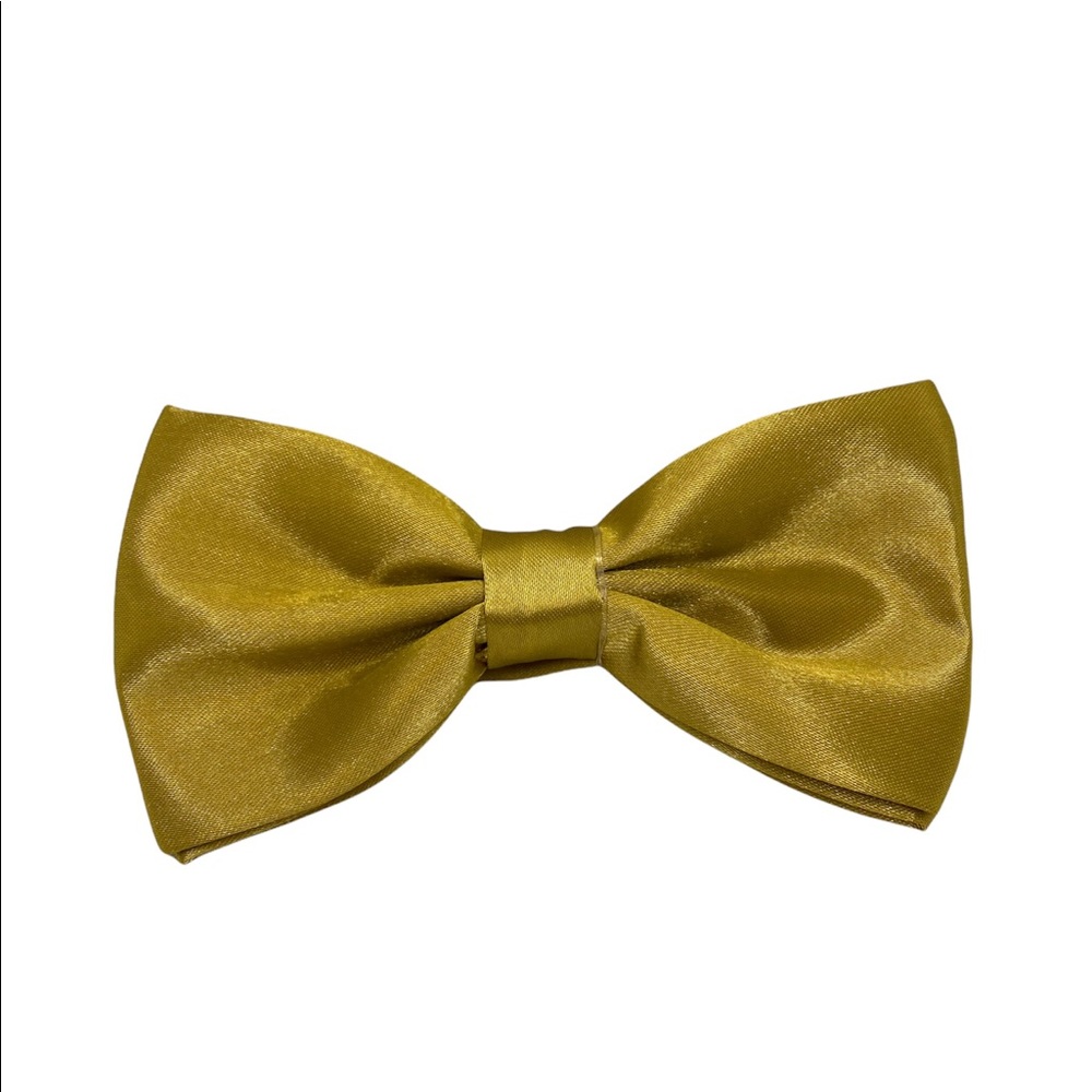Gold Satin Bow tie